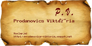 Prodanovics Viktória névjegykártya
